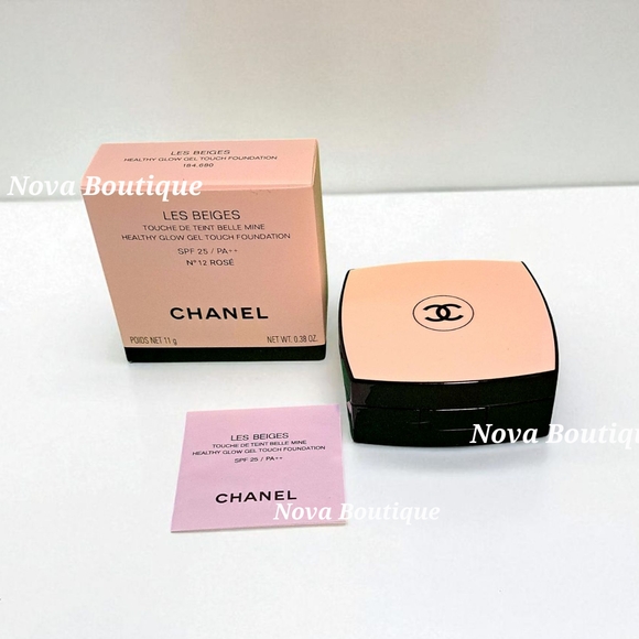 👉 CHANEL Les Beiges Healthy Glow Gel Touch Foundation N°12 Rosé 🌸 Authentic 💎 - Picture 1 of 9